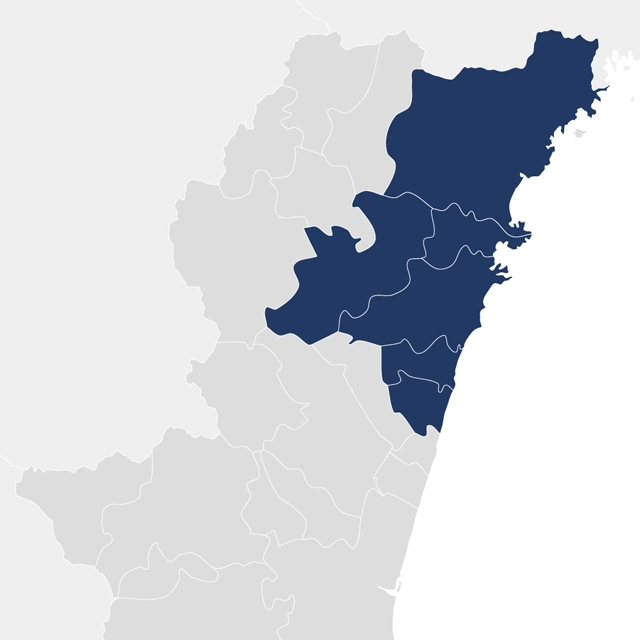 対応エリア｜延岡市、門川町、日向市、美郷町、都農町、川南町